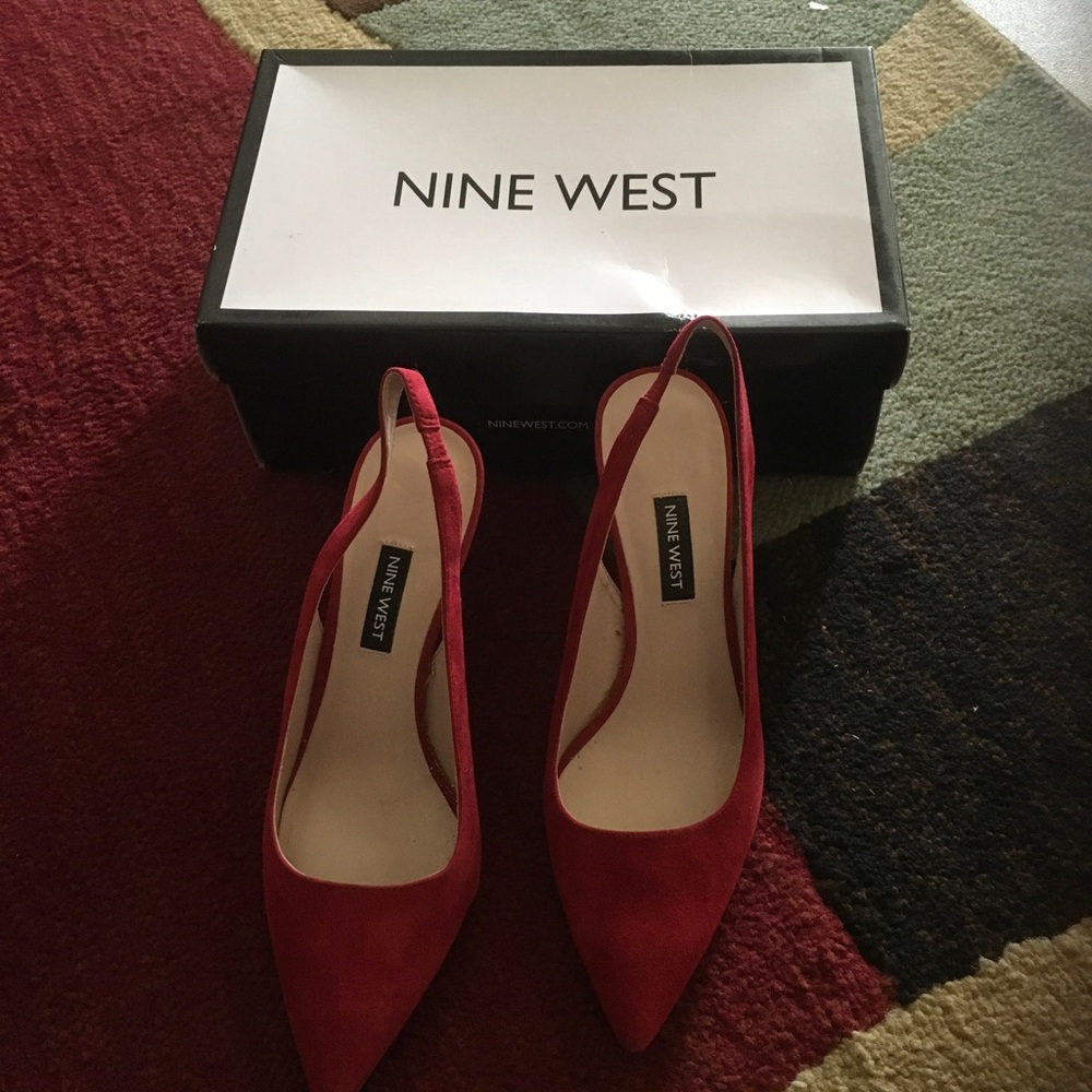 Nine West Red Pointed Toe Heels